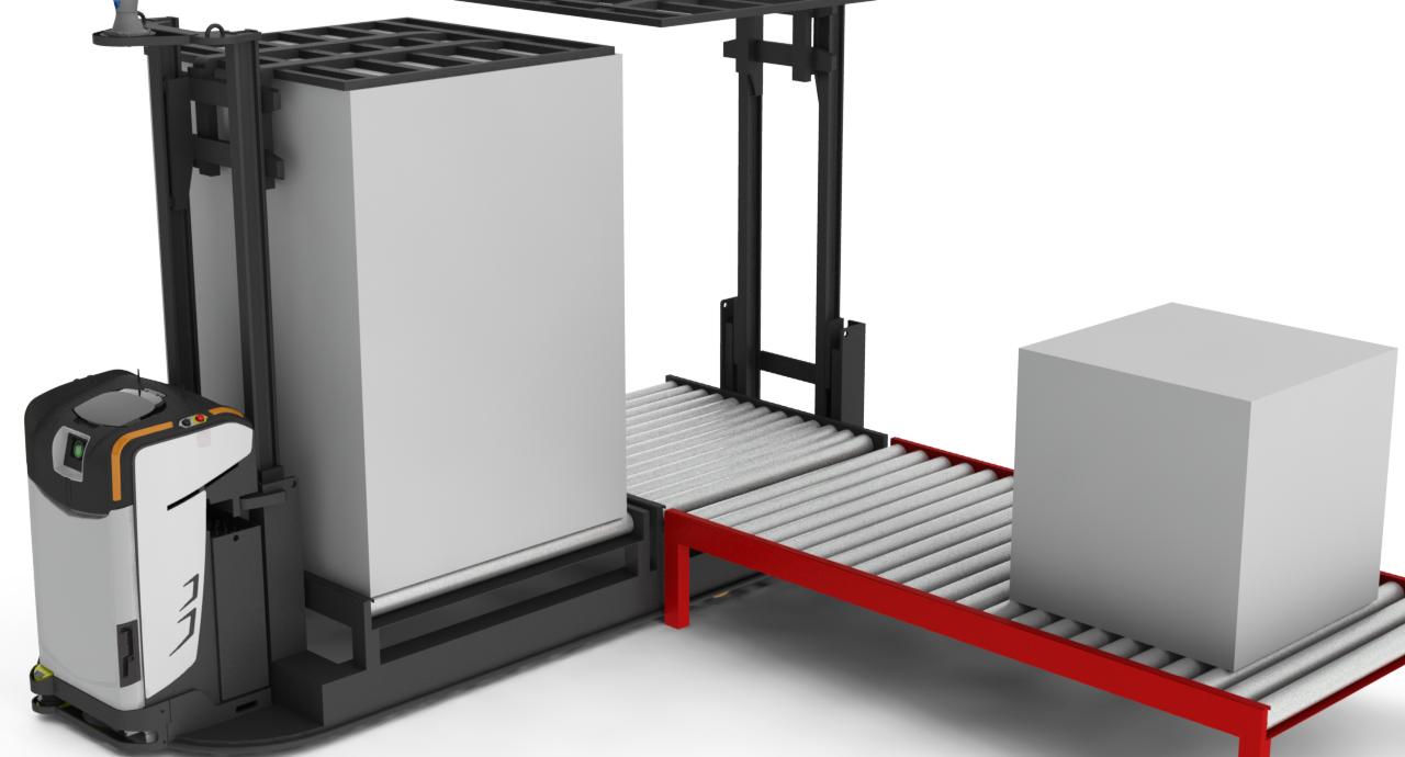 Rocla AGV for Conveyor Pick-up Drop-off
